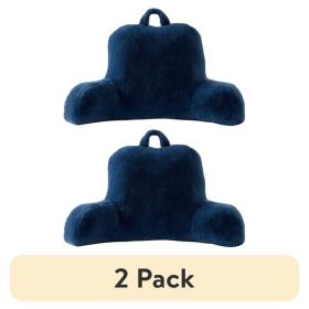 (2 pack) Faux Fur Plush Backrest Pillow, Specialty Size, Indigo