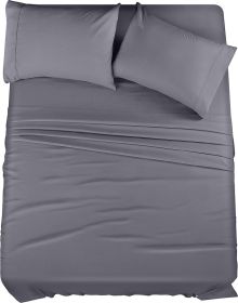 Queen Sheet Set 4 Piece Bed Sheets Bed Soft and Breathable