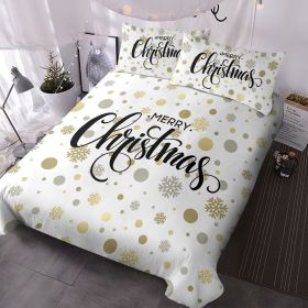 Duvet Cover Set Christmas Theme Merry Christmas Holiday Season Luxury Reversible Bedding Set Comforter Cover (1 Duvet Cover+2 Pillowcases) (size: Queen)
